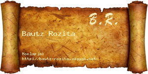 Bautz Rozita névjegykártya